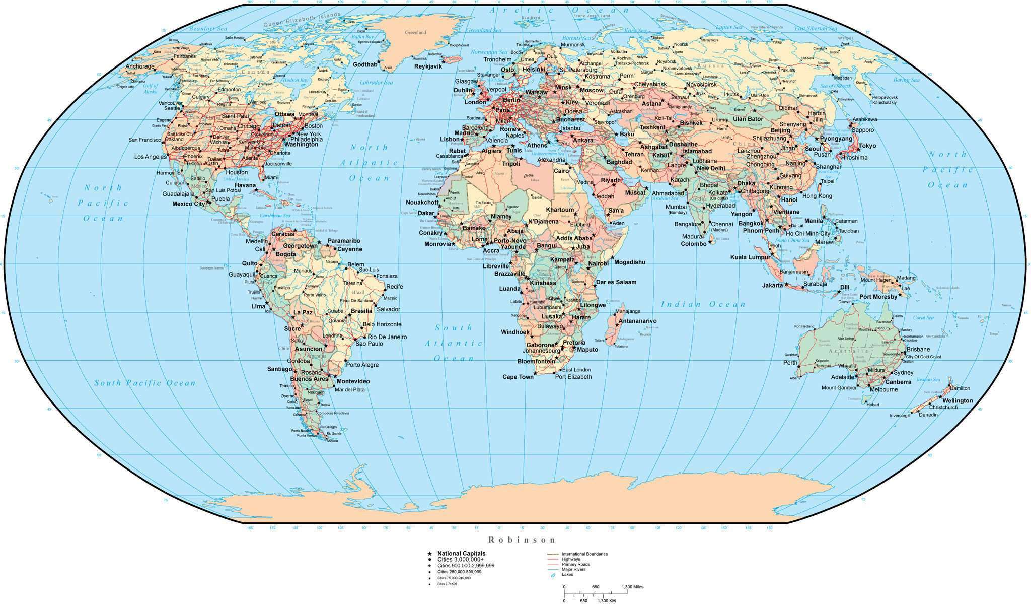 World Map Europeafrica Centered Robinson Projection Map Resources