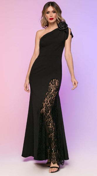 lace slit dress