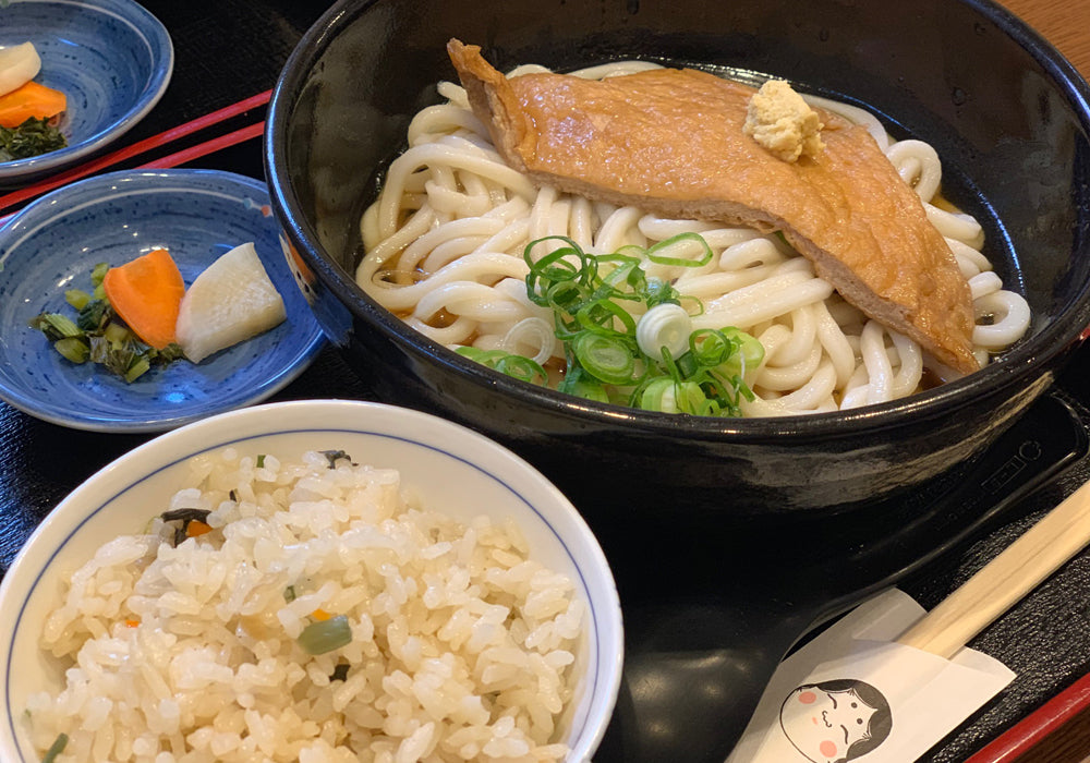 (kitsune udoni_udon, fried tofu, savory, cold soba)