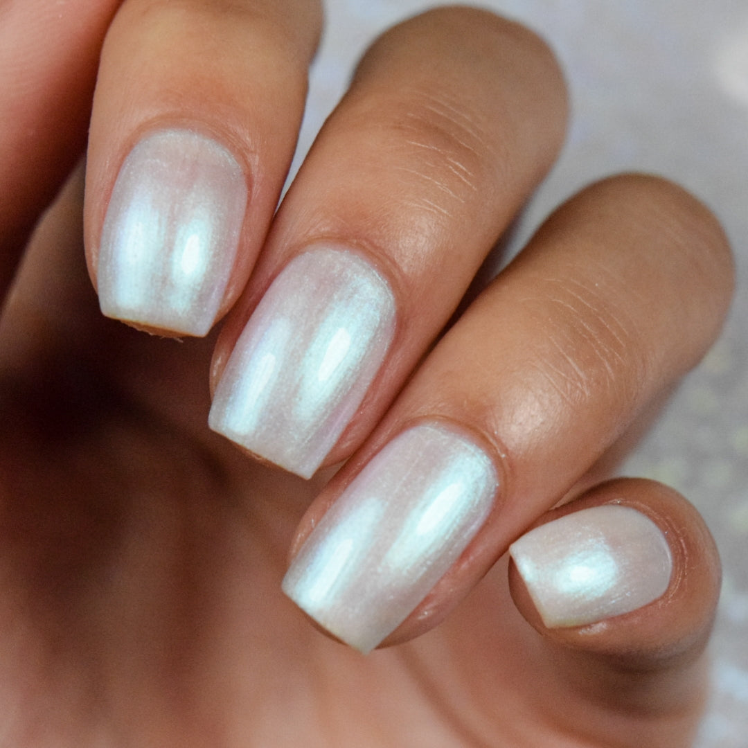 PrettyDiva Mermaid Chrome Nail Powder - White Pearl Chrome Nails