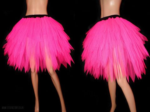 long neon pink tutu plus size 80s tutus