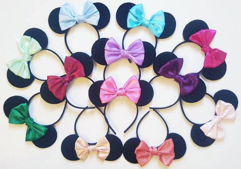 custom colour bow minnie mouse ears
