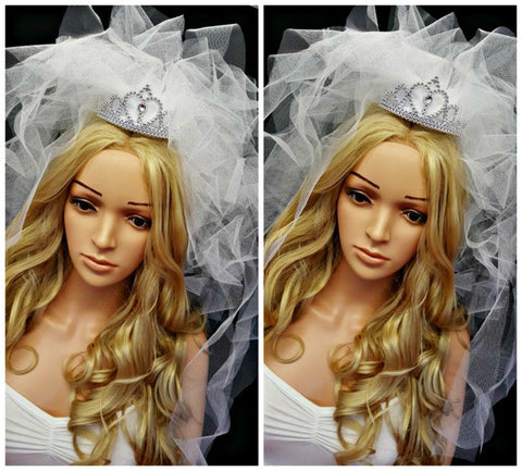 White veil Hen Party Veil Bride to Be White Veils