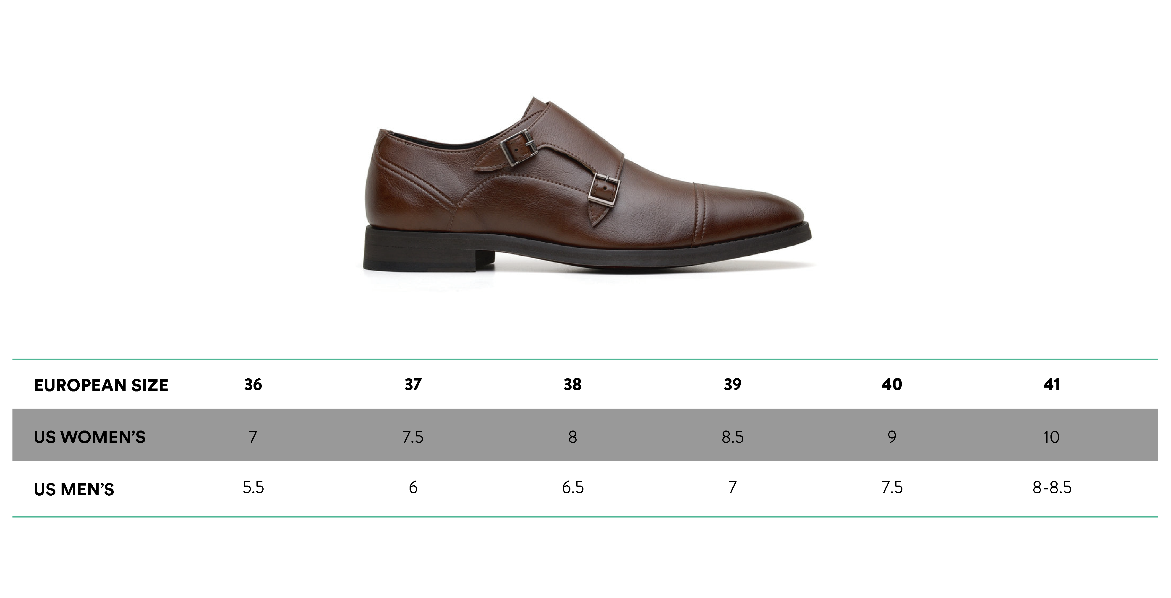 Dress Shoe Size Chart