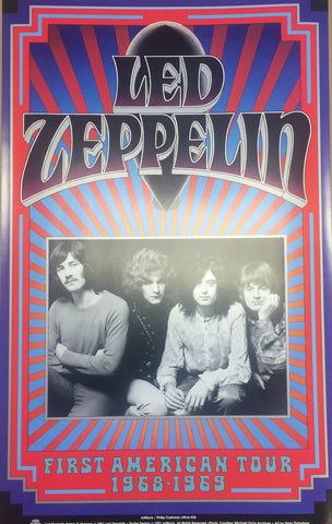 Gary Grimshaw - 1990 - Led Zeppelin First North American Tour 1968-69 Poster (unsigned)