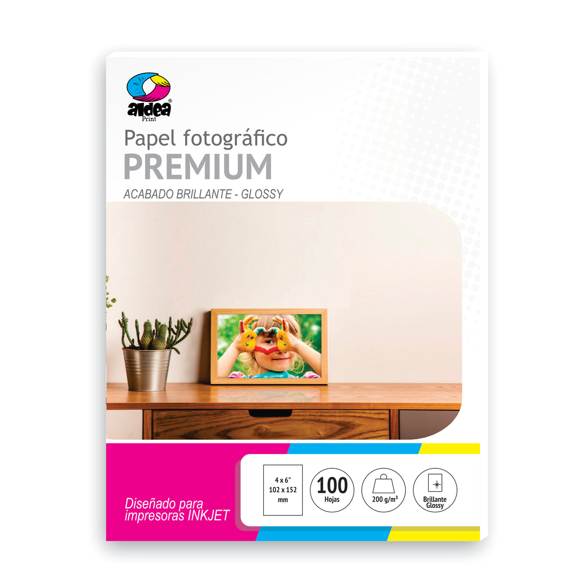 Papel Fotográfico Premium Glossy 4x6 Aldeaprint 6282