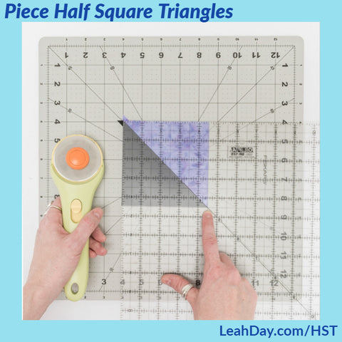 how to piece half square triangles | beginner quilting tutorial
