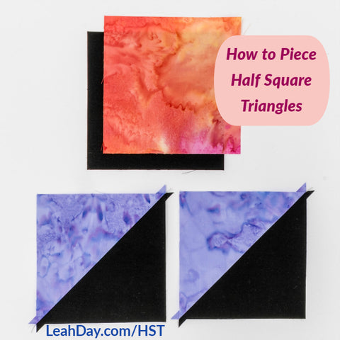 how to make half square triangles quilting tutorial