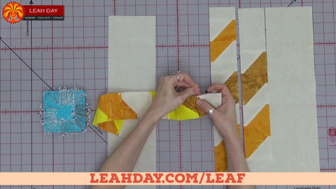 Leaf peepers quilt piecing