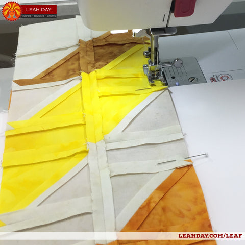 how to piece a leaf quilt block