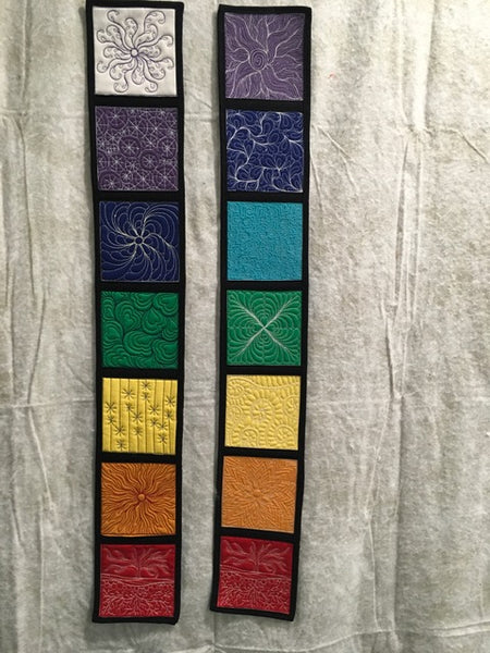 Chakra quilt wall hanging