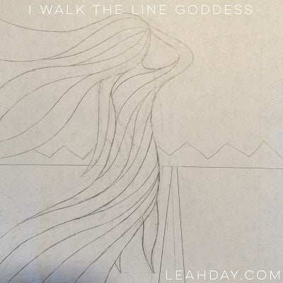 I Walk the Line Goddess Art Quilt