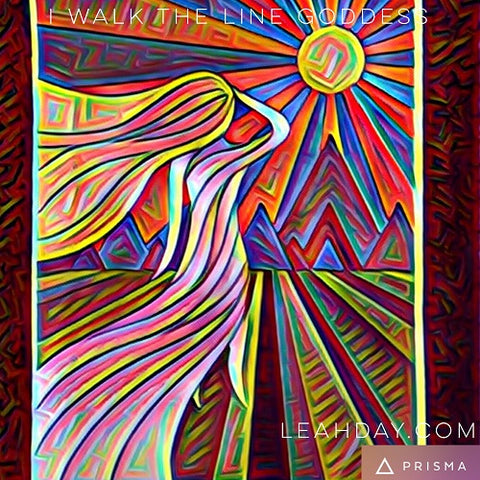 I Walk The Line Goddess Art Quilt
