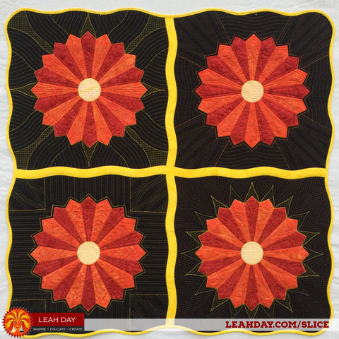 Midnight Sunburst Dresden Plate Quilt