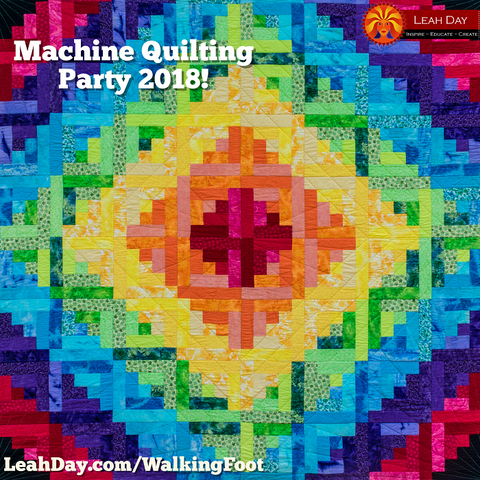 Rainbow Log Cabin Quilt | Machine Quilting Party