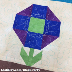machine quilting block party | Flower Festival Quilt