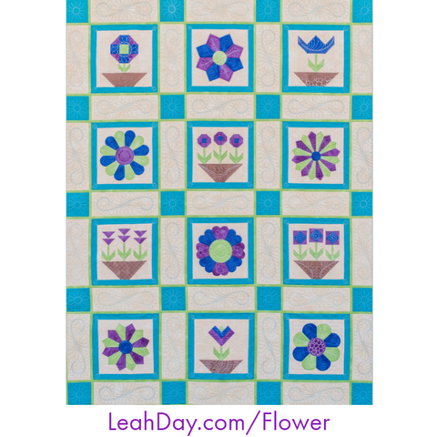 Flower Festival Machine Quilting Sampler Quilt