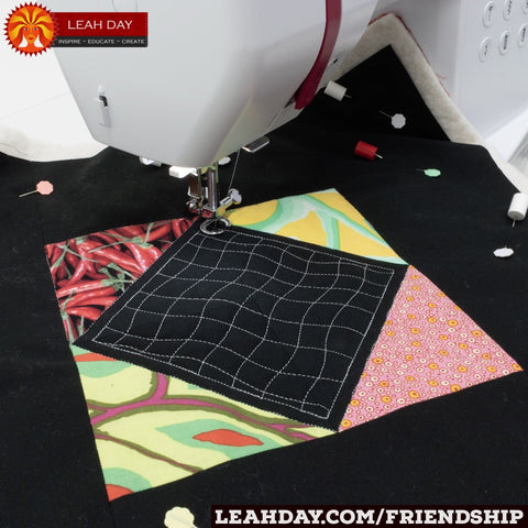 friendship sampler quilt free motion quilting