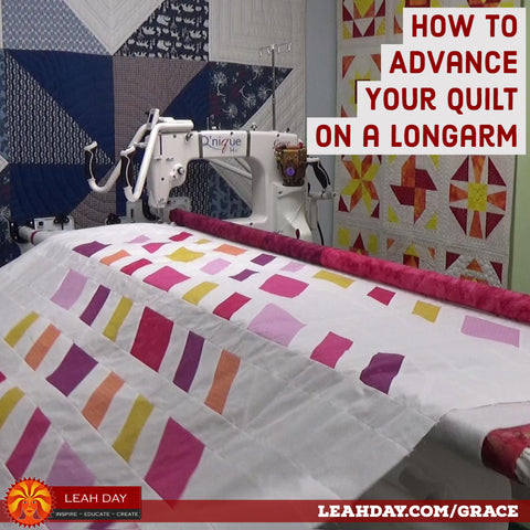 Moving quilt on longarm