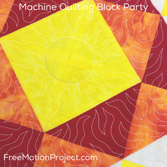 machine quilting block party | quilt along