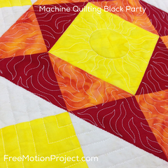 machine quilting block party | quilt along