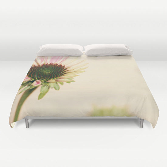 Floral Duvet Cover Yellow Flower Cottage Chic Pink Yellow