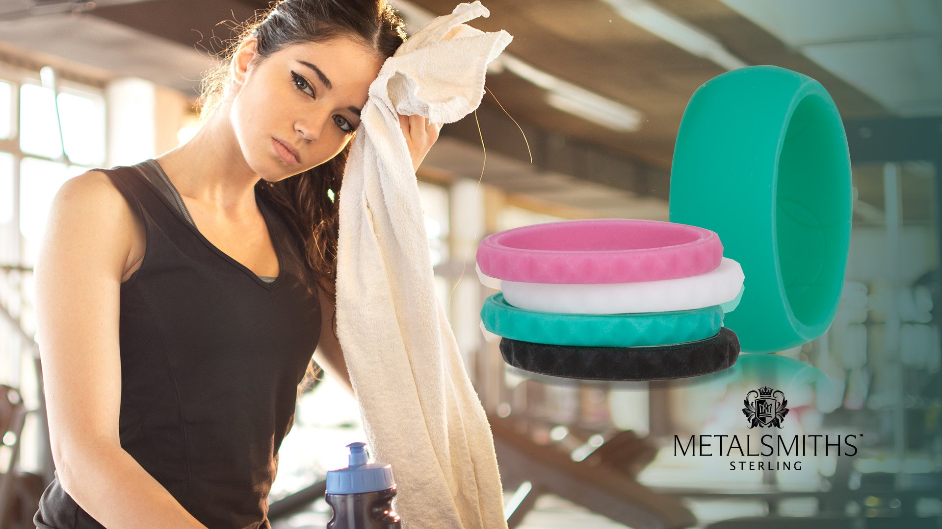 Metalsmiths Sterling Silicone Active Bands