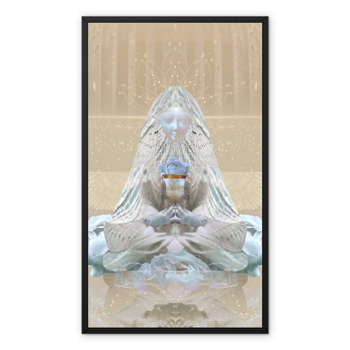 The Blue Rose Framed Canvas - Starseed Designs Inc.