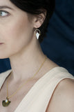 Tiny Mother of Pearl Dagger Earrings