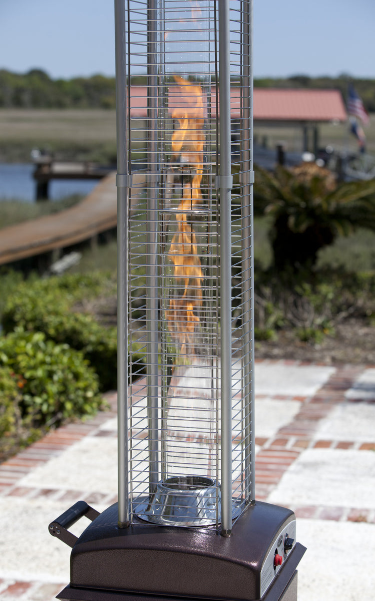 Verkeersopstopping kwaad Duplicatie Hammered Bronze Finish Square Flame Patio Heater