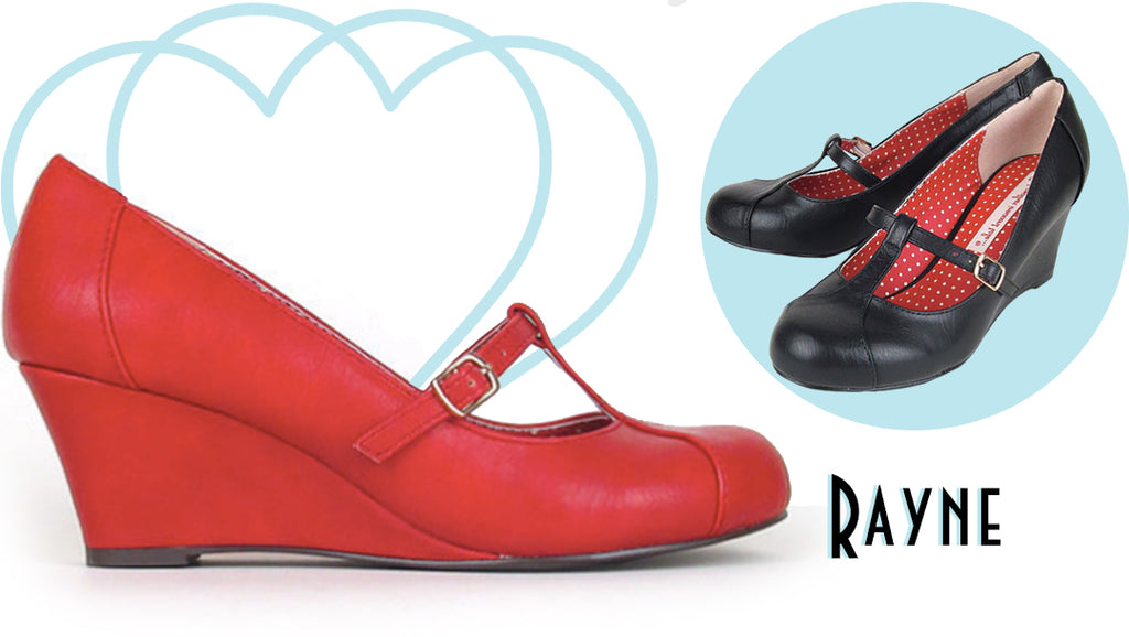 BAIT Footwear Rayne Wedges in Black and Red from RetrGlam.com