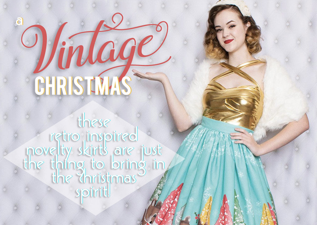 A Vintage Christmas Retro Novelty Skirts to Bring in the Christmas Spirit!