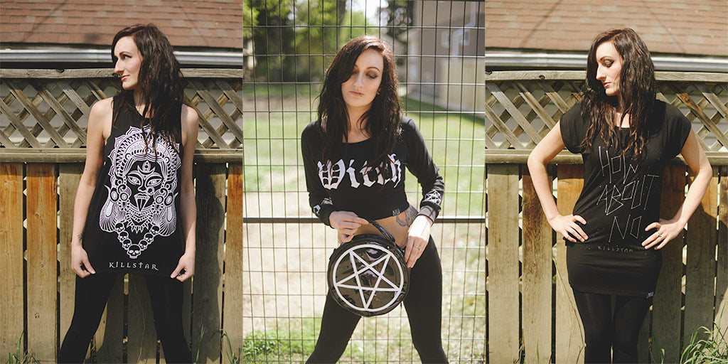 Killstar Kali top, Witch Cropped Sweater, and How About No Tunic