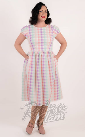Collectif Demira-Lea Unicorn Gingham Swing Dress