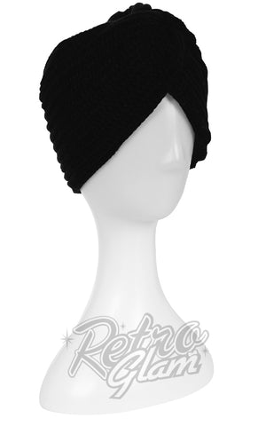 Collectif Tamara Knitted Turban in Black