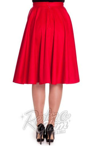 Hell Bunny Paula 50s Skirt in Red Back Hell Bunny Paula 50s Skirt in Red Back