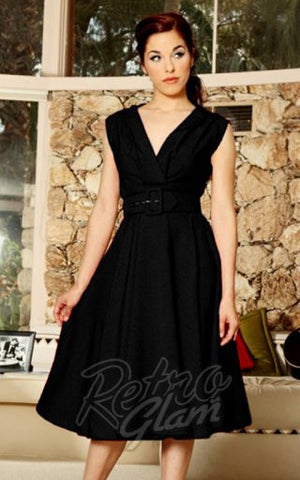 Heart of Haute Milan Dress in Ultra Satine Black Heart of Haute Milan Dress in Ultra Satine Black