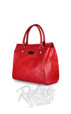 Loungefly Red on Red Lattice Skull Tote Loungefly Red on Red Lattice Skull Tote