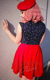 Retrolicious Bow Top in Nocturnal Print back Retrolicious Bow Top in Nocturnal Print back