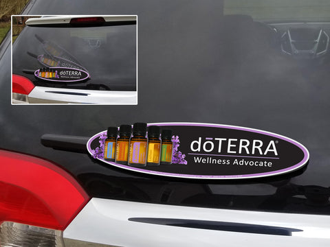 Doterra branded wipertags for wellness consultants on rear wipers