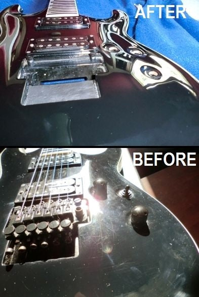 ESP electric guitar-before & after