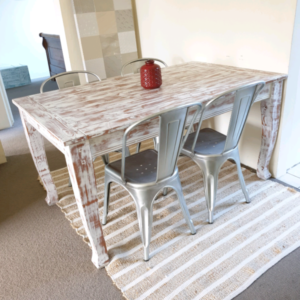 Shabby Chic Beach House Rustic Dining Table
