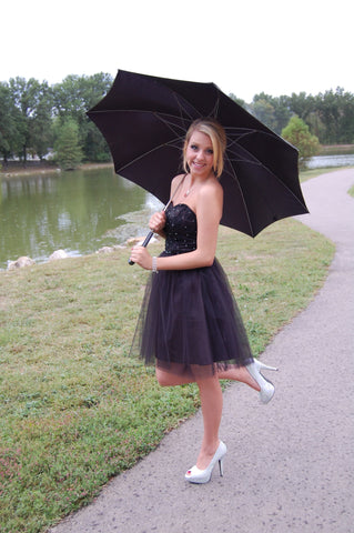 Sweetheart Short Black Lace Prom Dress, Black Lace Graduation / Homecoming Dress