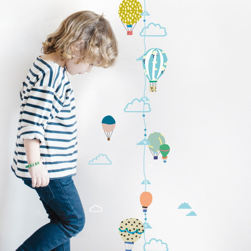 MIMI'lou Height Chart Wall Sticker - Hot Air Balloons