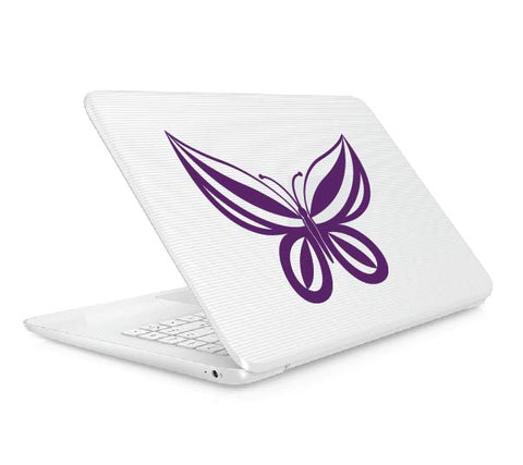 Violet Butterfly Laptop Sticker