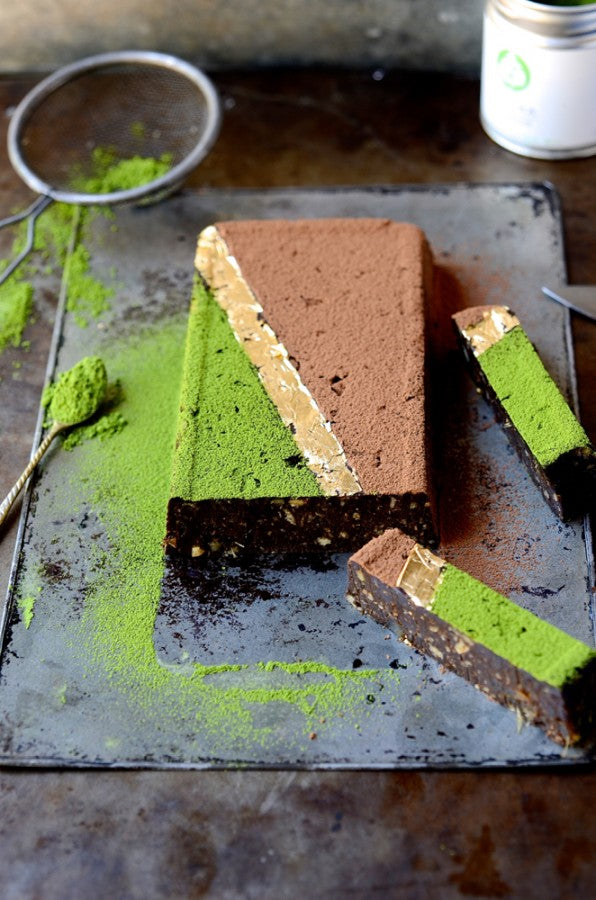 Chocolate and Date Matcha Fudge