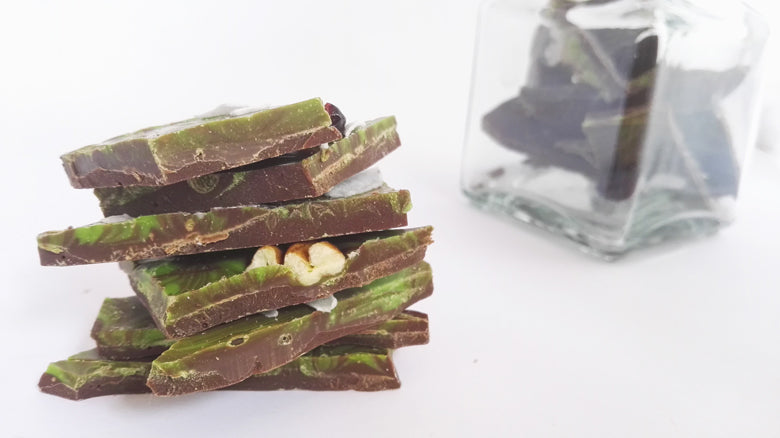 Matcha Chocolate Bark Stacked