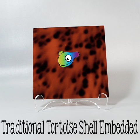 Traditional Tortoise Shell Embedded Acrylic Sheets ~ Multiple Sizes