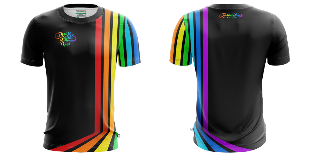 Partners in Pride Throw Pink Rainbow Disc Golf Jersey