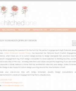 One Hitched Lane Blog Feature